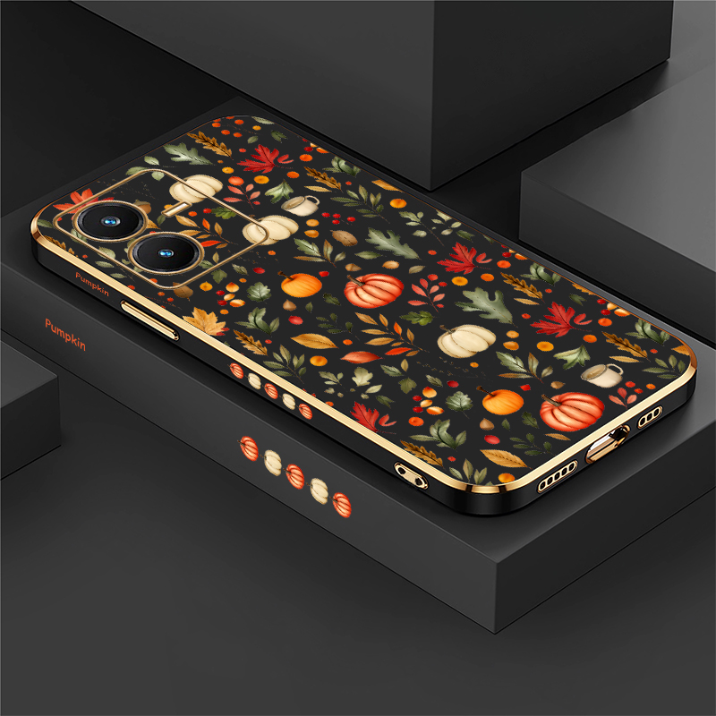 Vivo V40 - Autumn Leaf Pumpkin Case For Vivo