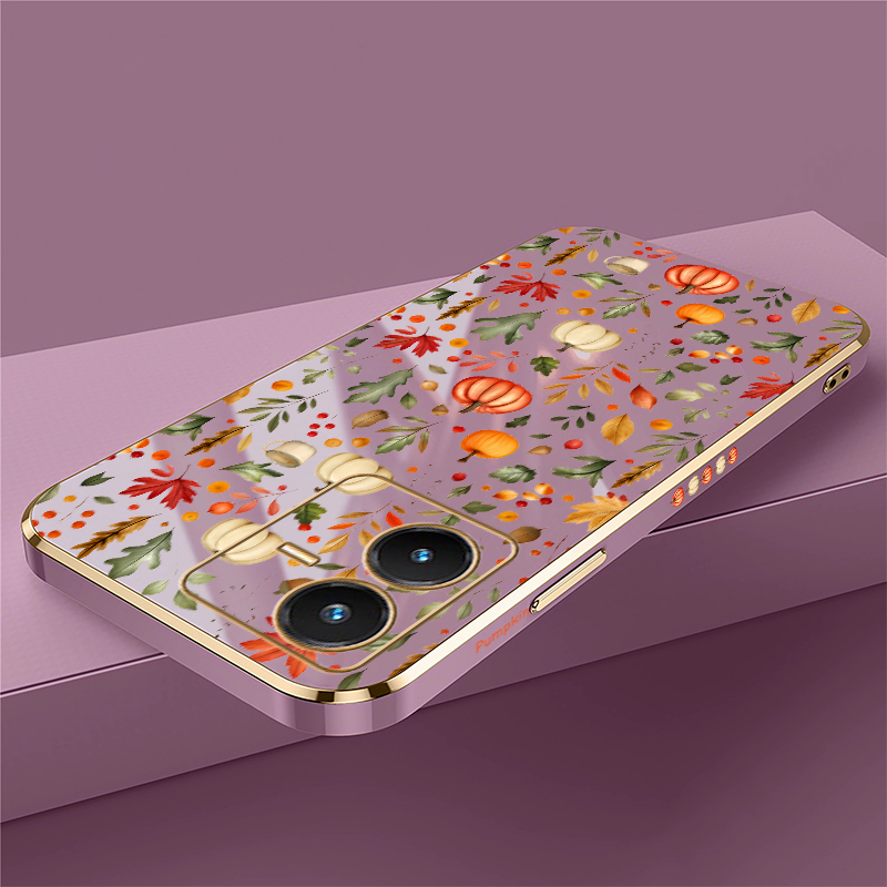 Autumn Leaf Pumpkin Case For V - Vivo V40 review and price