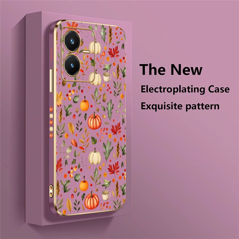 Autumn Leaf Pumpkin Case For V - Vivo V40 review and price